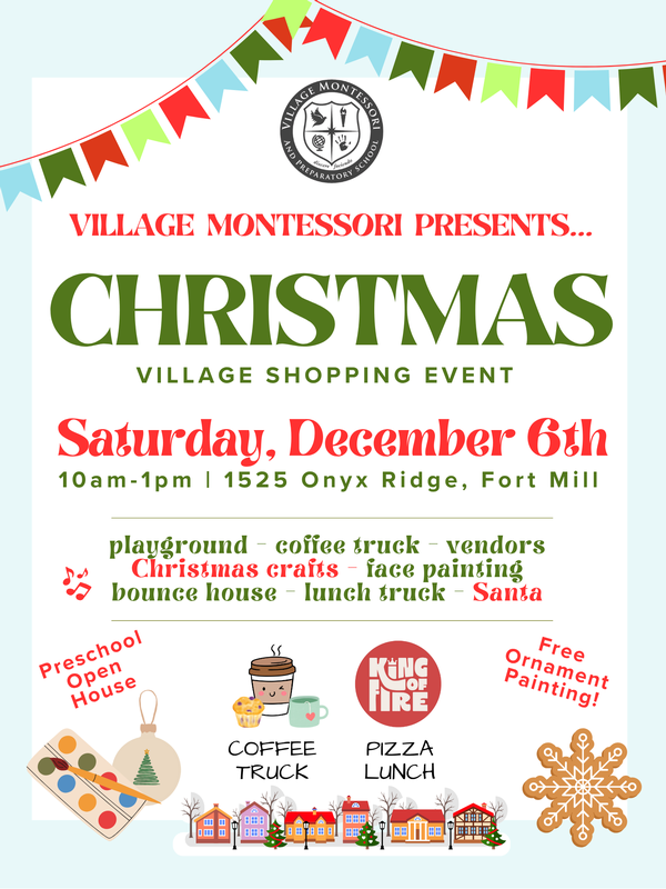 Christmas Village with Santa and Bounce House